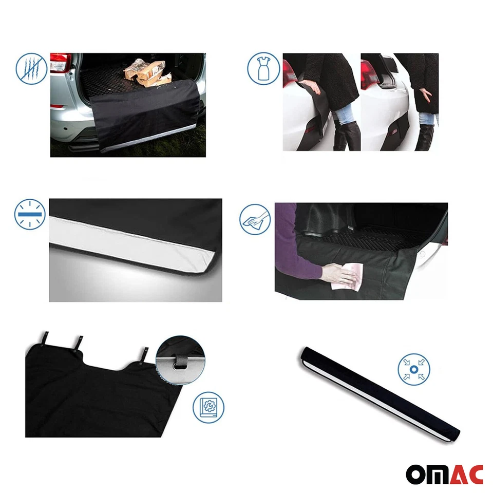 Alfombrillas de carga para maletero Volkswagen ajuste semipersonalizado forro impermeables negras Foto 4 de 4