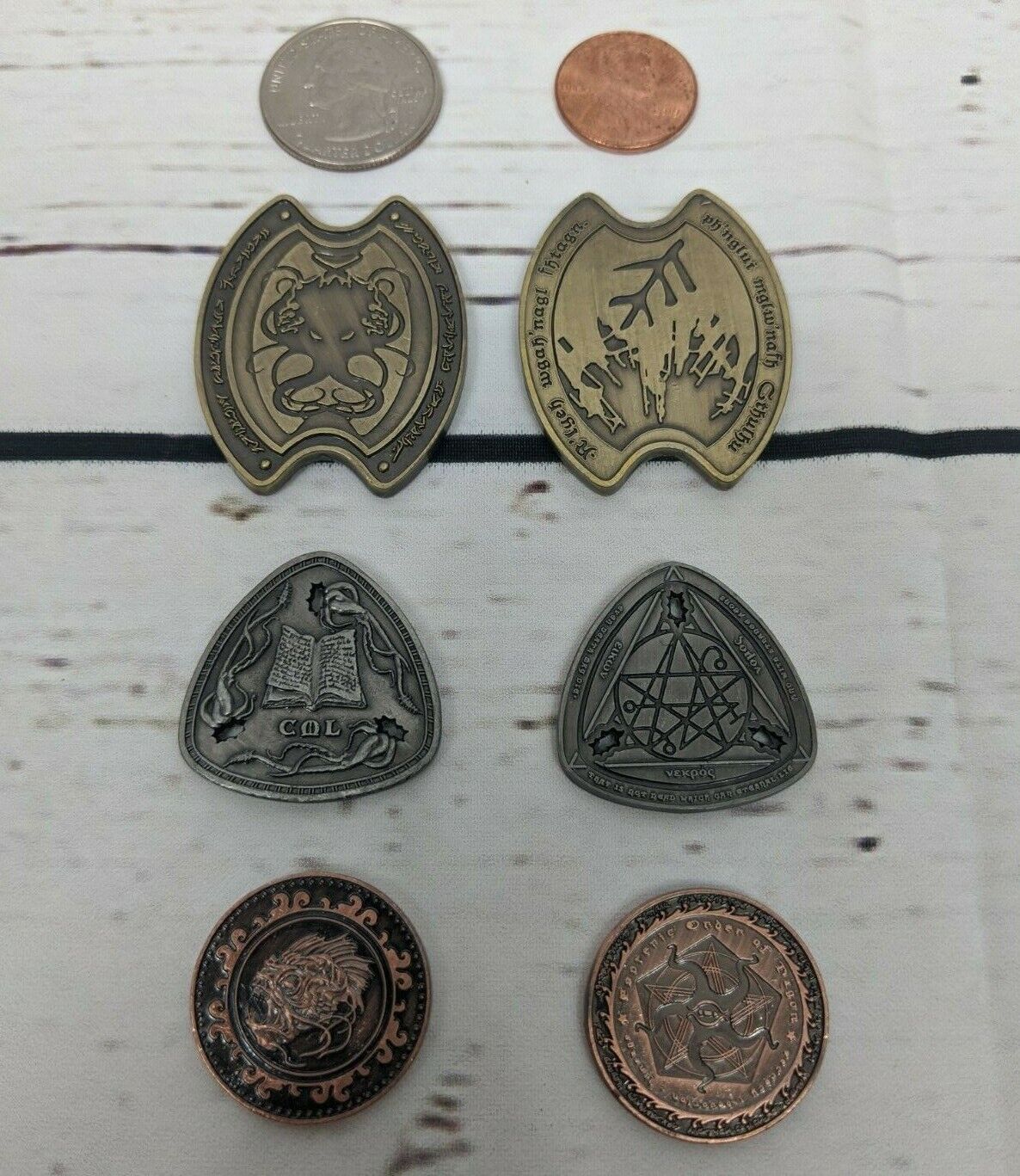 Fantasy Cthulhu - Old Ones Coin - Set- LARP, Board Game, Role Playing, RPG 