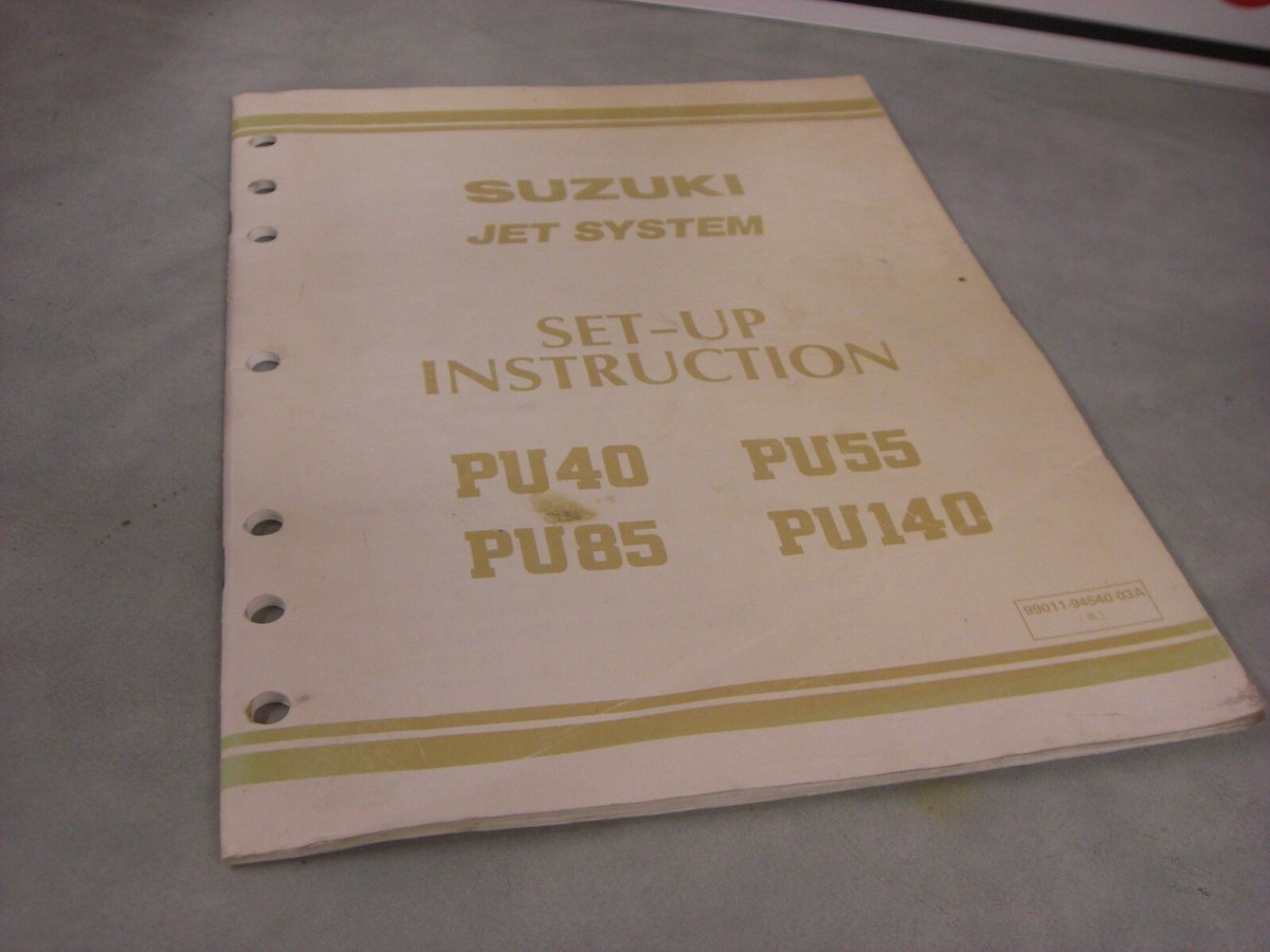 1989 SUZUKI OEM Set-Up Instruction Manual, Jet System 9901-94540