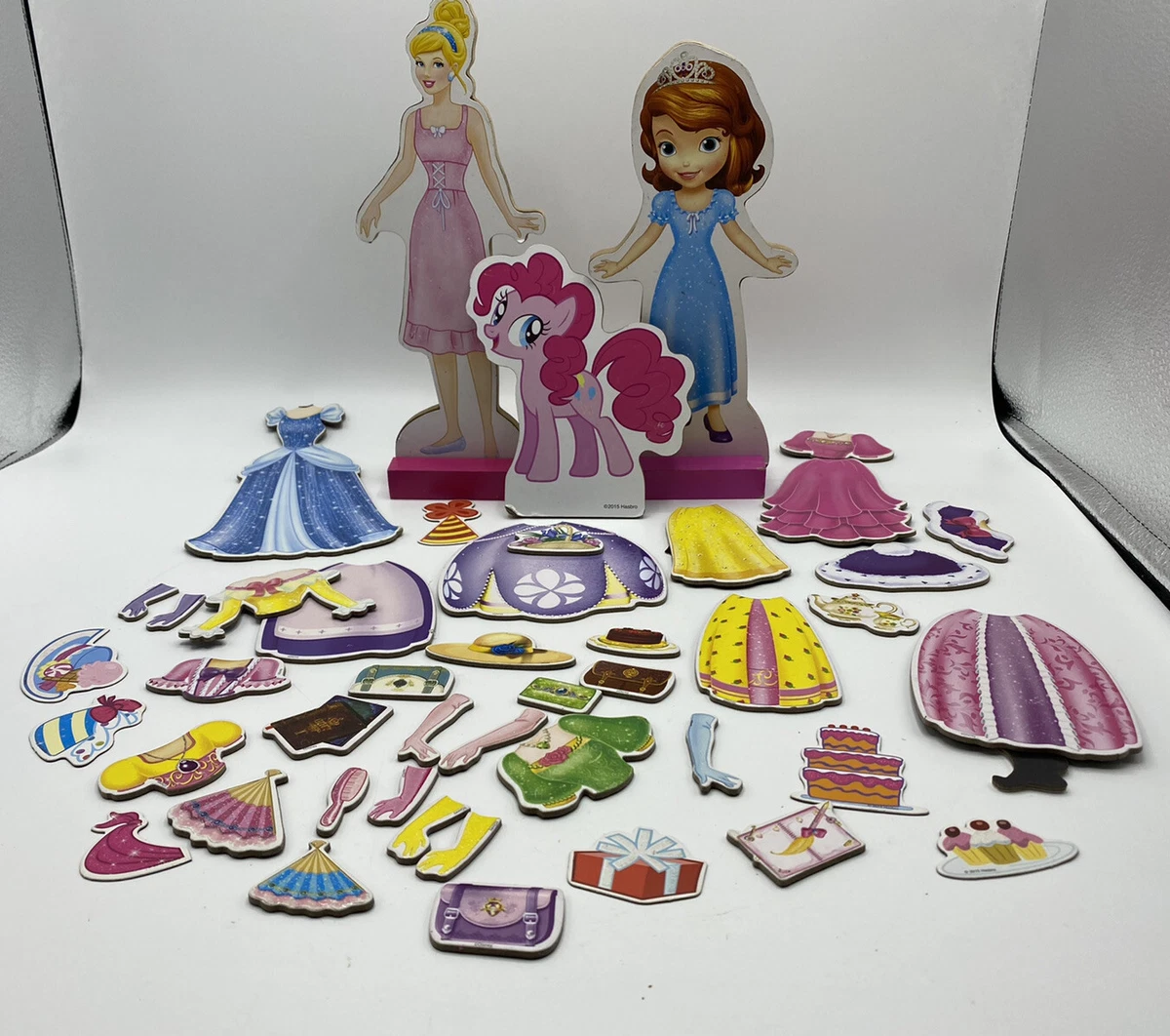 Magnetic Paper Doll Lot of Cinderella, Sophia, Birthday Pony With Clothes