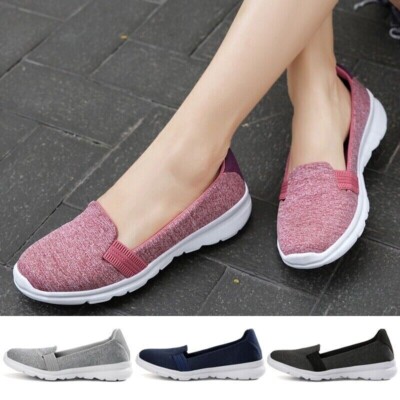 Womens Loafers Shoes Sock Athletic Sneakers Slip on Outdoor Casual Walking US 9