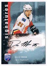 2007-08 UPPER DECK BE A PLAYER SIGNATURES DAVID MOSS AUTO CALGARY FLAMES #S-DM