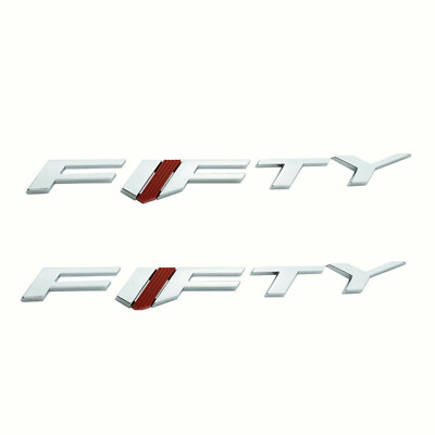 2pcs Front Fender Fifty Emblems Badges Nameplate OEM For 2017 Camaro Chrome