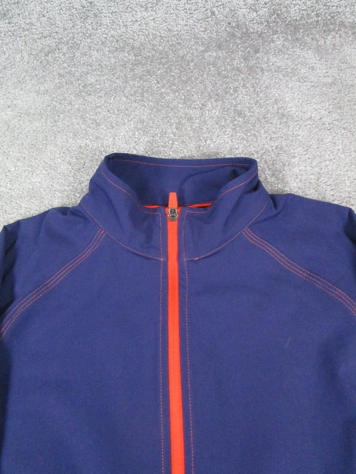 Suéter Slazenger para mujer azul medio para correr cremallera completa Foto 2 de 4