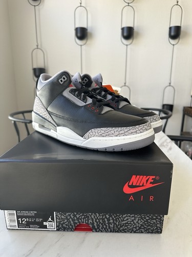 Nike Air Jordan 3 Retro Black Cement Reimagined DN3707-010 Men's Size 12.5