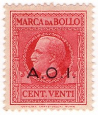 (I.B) Italy (East Africa) Revenue : Marca da Bollo 20c