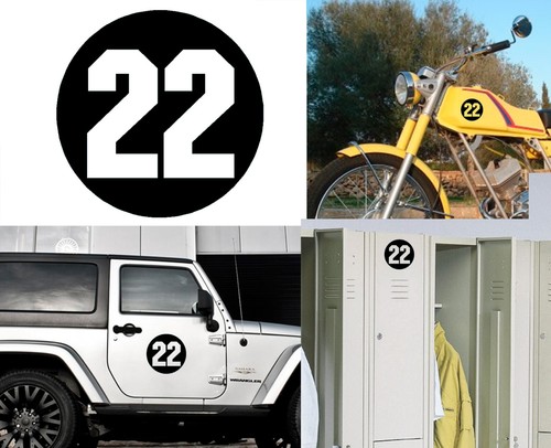 Sticker Number 22 Numéro 22, Autocollant Vinyle Pour Coupe, Version Via | eBay