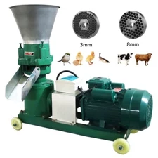 Farm Animals Feed Pellet Mill Machine 220V 200kg/h with 3mm&8mm Plate