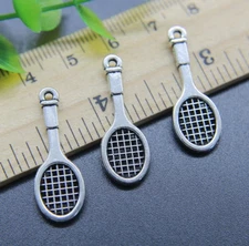 8~50pc Retro Tennis Racket Alloy Charms Pendant Jewelry Making DIY 29*10mm