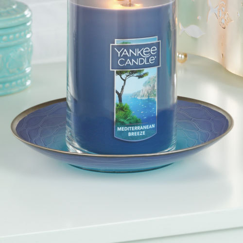 NEW!~YANKEE CANDLE~Twilight Dusk Glass Jar Candle Tray For Medium/Large - Picture 2 of 2