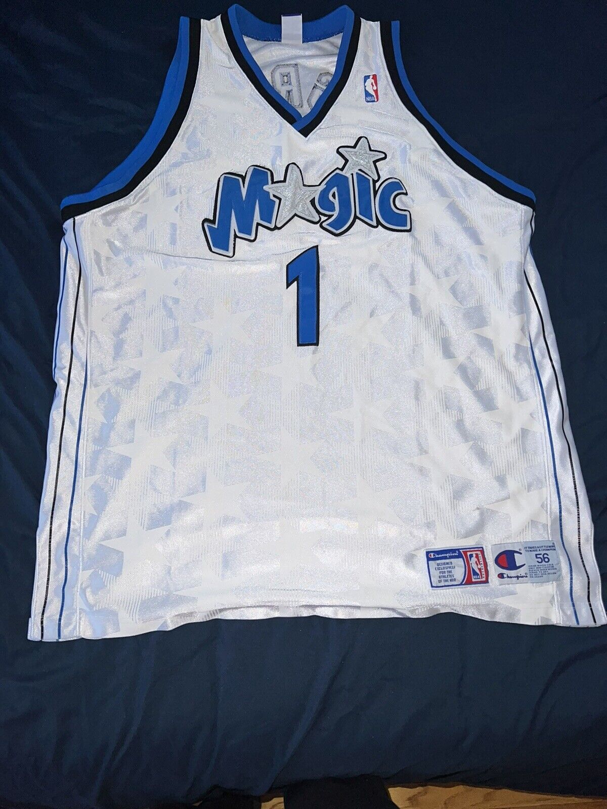 🏀ORLANDO MAGIC #1 TRACY McGRADY VTG AUTHENTHIC HOME STAR NBA