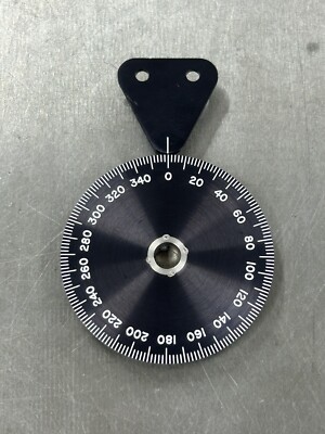 QTY 1 BERG ANODIZED ALUMINUM SCALE-2  INSTRUMENT DEGREE DIAL PLUS INDEX POINTER