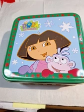 Nickelodeon Carlton Cards Dora The Explorer Friends Ornament Trio Set In Tin Box