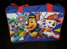 Paw Patrol light duffel bag tote with zipper, handle