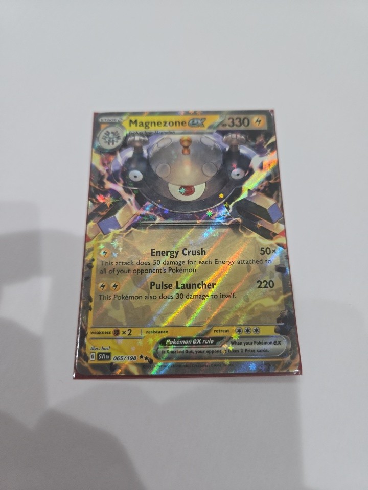 Pokémon Scarlet & Violet Magnezone EX Holographic Holo Full Art Card 65/198 NM