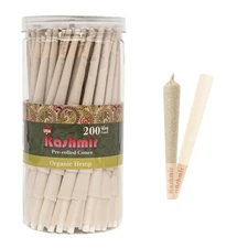 Kashmir Prerolled Cones Organic HMP King Size 200Ct Rolling Papers W Filtertips