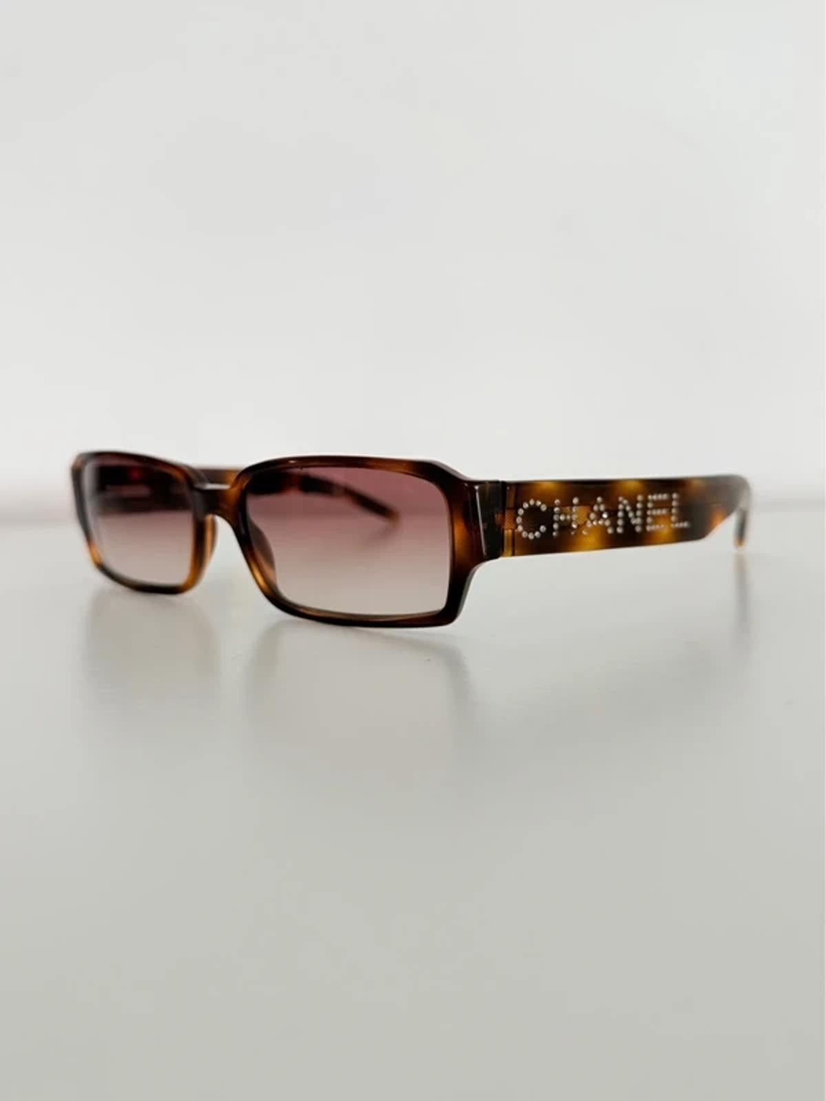 Chanel crystal rectangular sunglasses - image 2