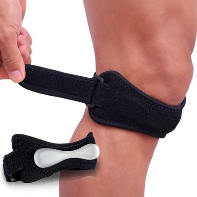 Patella Bandage mit Gel, Sehnenbandage, Einheitsgröße - schwarz