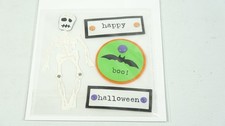 2 Sets Happy Halloween Glitter Skeleton Boo Bat Scrapbook/Card Making Kit