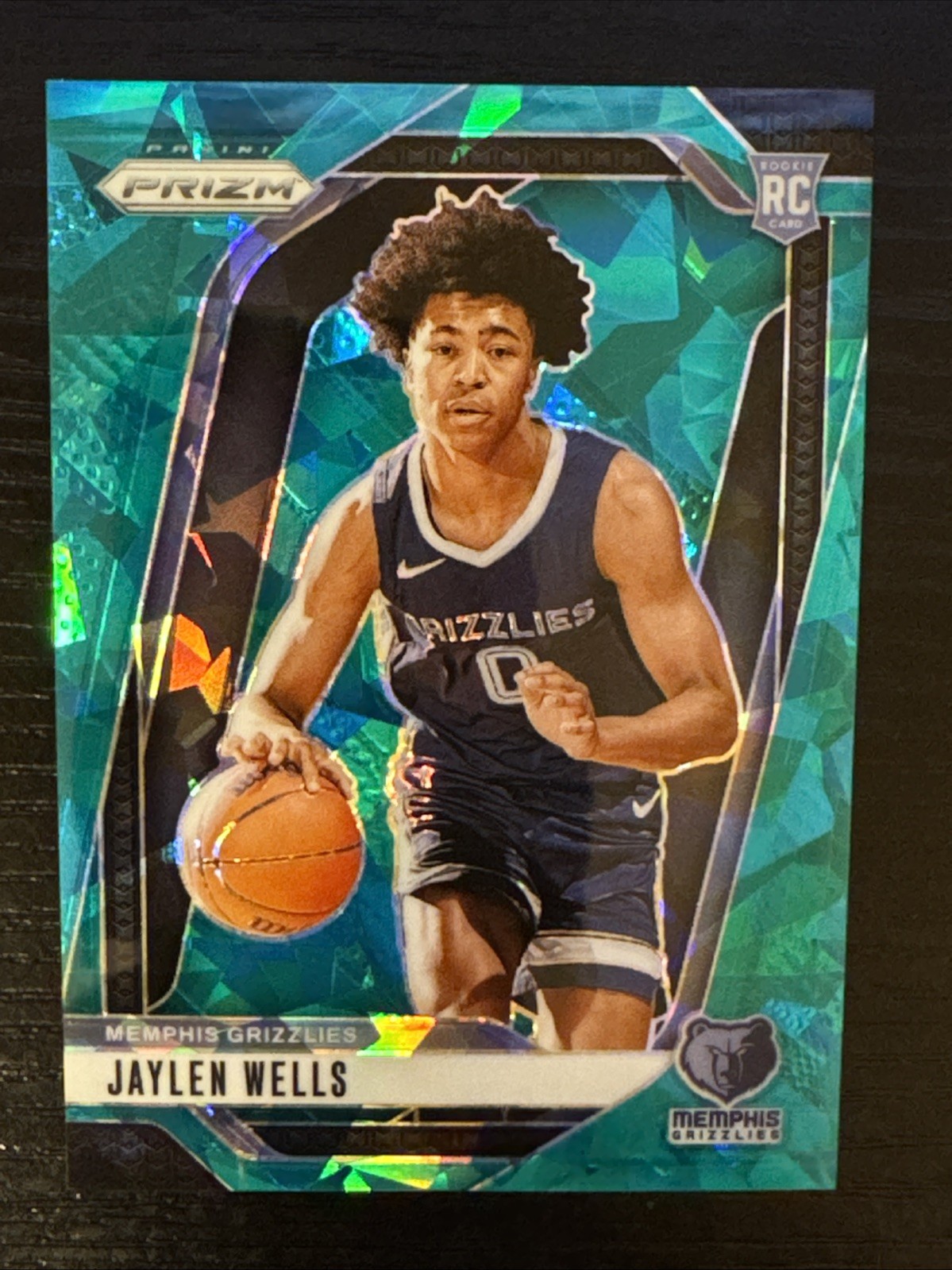 2024 Prizm Jaylen Wells #239 TEAL ICE PRIZM ROOKIE CARD /225 MEMPHIS GRIZZLIES