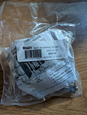 Wingits Baw30-2 Wall Anchor, Drywall, Plaster, Plastic, 2 Pk
