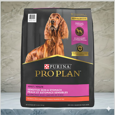 Purina Pro Plan Adult Sensitive Skin & Stomach Salmon & Rice Dry Dog Food-NEW US