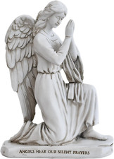 Praying Angel Garden Figurine   Outdoor Kneeling Angel Wings Statue Religious Fa