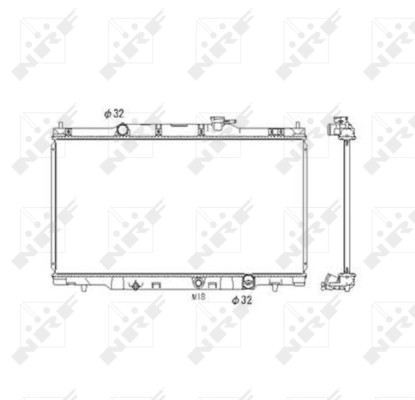 Radiateur de refroidissement NRF 53573 anti surchauffe pour moteur essence OE 19010PNLG01