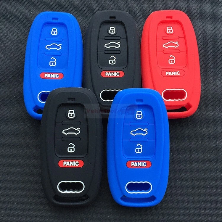 Fit Audi A6 A7 S7 A5 S5 Smart Remote Key Fob 4 Button Silicone Skin Key bag - Изображение 3 из 4