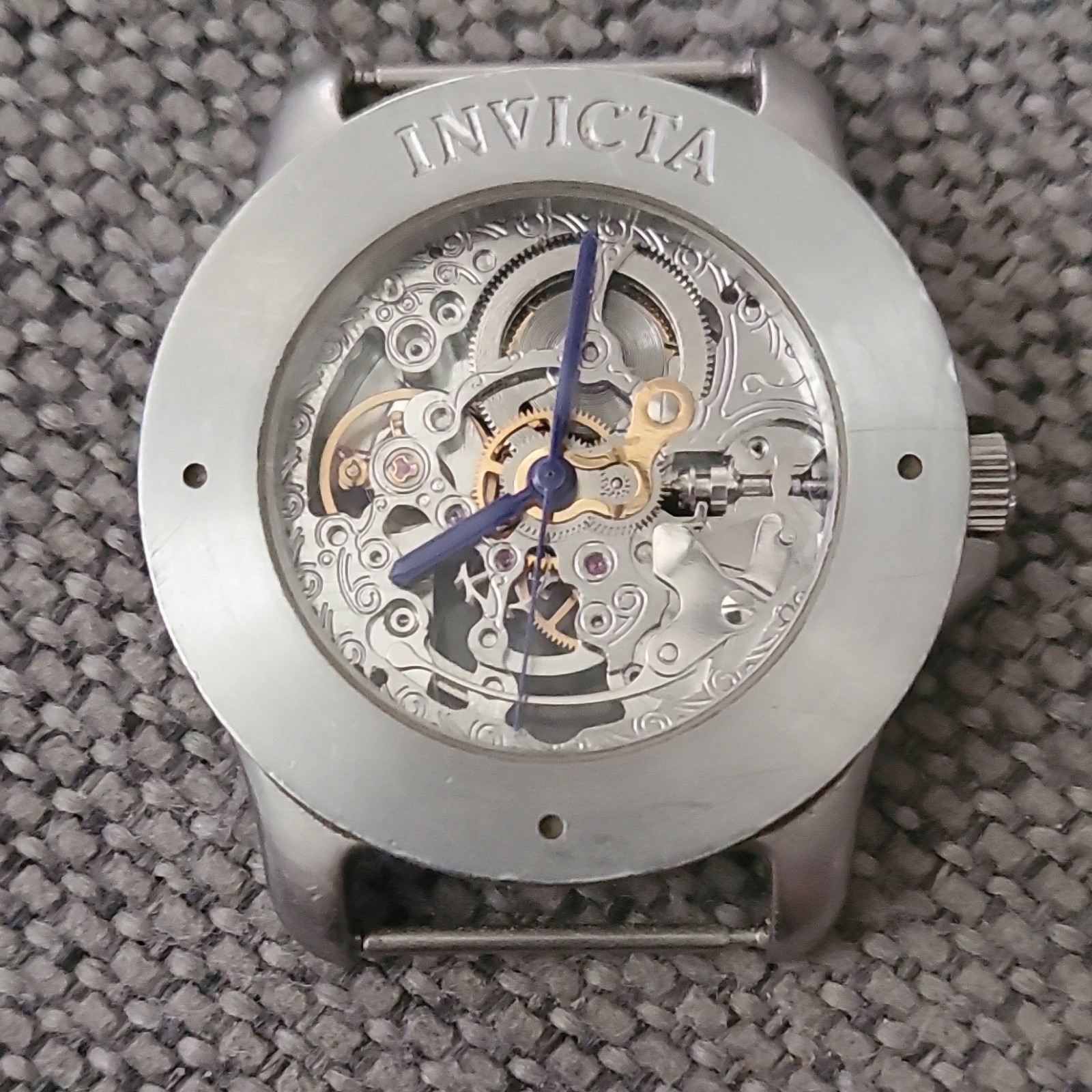 Invicta Skeleton Mechanical Silver Case Stainless… - image 1