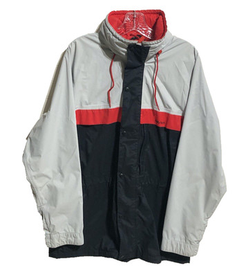 Vtg Helly Hansen Full Zip Packable Hood Helly Tech Wind/Waterproof Jacket Men M