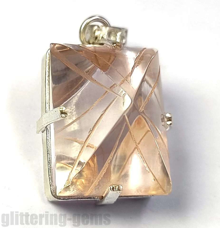 IGL 15.00 Ct Lab Grown Diamond Raw Pendant 19x10mm IF Clarity 925 Sterling 5DNR - Image 4 of 4