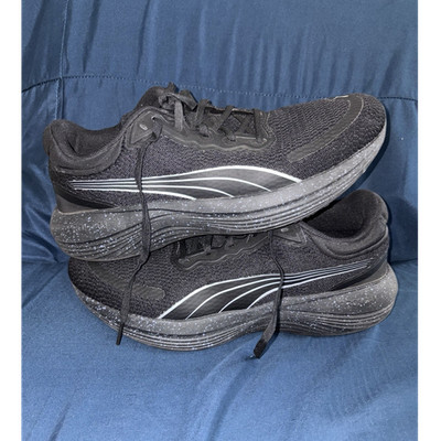 PUMA Scend Pro Men s Black/Silver Mesh Lace-Up Sneakers 378776-07