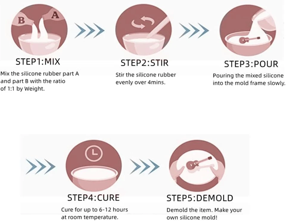 Kit per La Realizzazione Di Stampi in Silicone - Gomma Siliconica Liquida Traslu - Immagine 3 di 4
