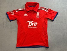 adidas England Cricket jersey 2012 2013 boys size M red cricket shirt
