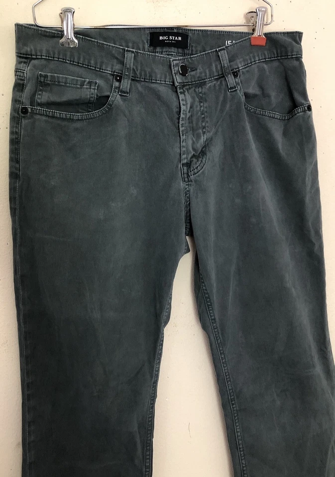 Pantalones de mezclilla modernos rectos Big Star Division 15 para hombre talla 33S (W33 L30) gris Foto 3 de 4