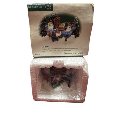 Dept 56 North Pole Series ''Ski Bums'' Accessory 2001 RETIRED  #56710 w/ Box 1999