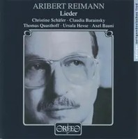 Lieder | Aribert Reimann | Audio-Cd | Cd | 1996 | Naxos | Ean 4011790412122