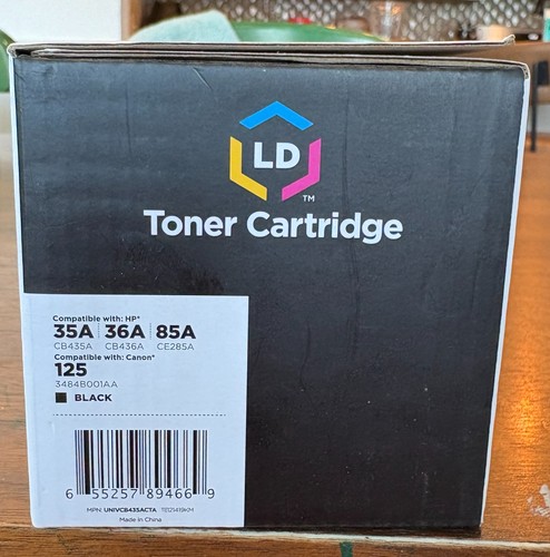 LD Products Toner Cartridge (Black) Compatible w/ 35a 36a 85a - Canon 125 - Picture 2 of 4