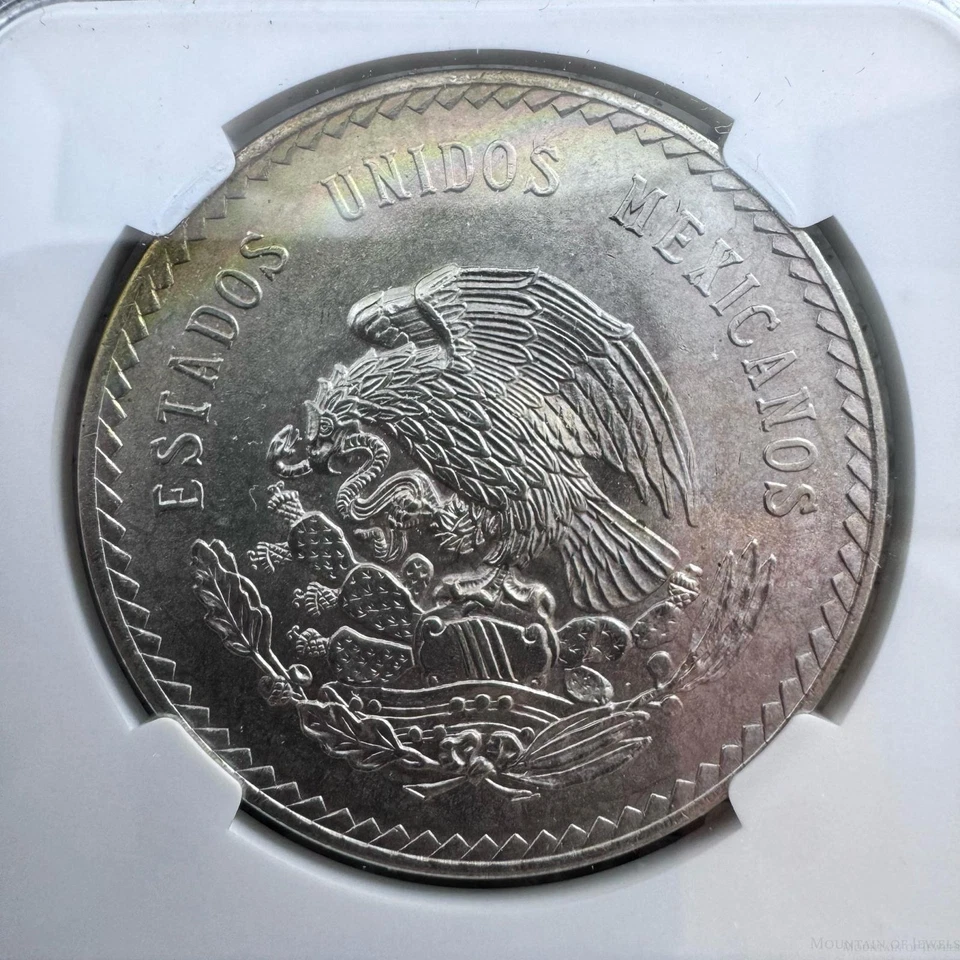 Moneda de 5 pesos de plata 1948 Mo México NGC MS64 S5P Cinco pesos Cuauhtémoc #003 Foto 4 de 4