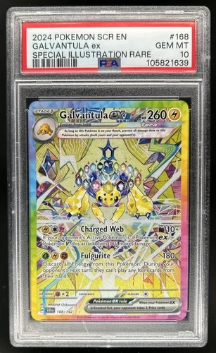 2024 Pokemon Stellar Crown Galvantula ex Stamp #168/142 PSA 10 GEM MINT