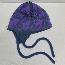 Vintage Turtle Fur Poppy Gall Winter Beanie Ski Hat Fleece Lined Ear Flaps