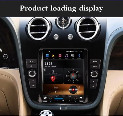 9.7''Car Stereo Radio GPS CarPlay Tesla Style 6+128G For Bentley Bentayga 2016-19