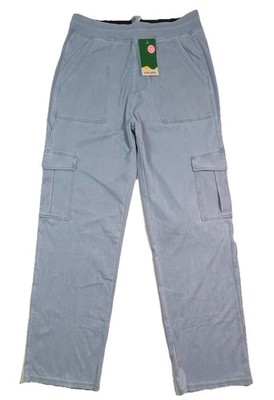 HALARA Womens L Tall Cargo Pants Blue Stretch Straight Leg Athleisure NWT Casual