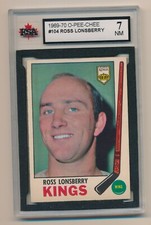 1969 - 70 OPC - #104 Ross Lonsberry - KSA 7 NM