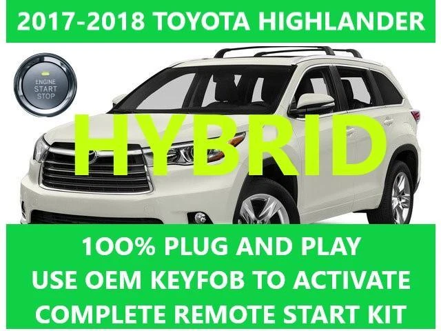 Remote start sale 2018 toyota highlander