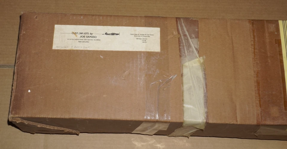 Joe Grasso Etiqueta Dorada Leon Shulman Arma Secreta Balsa R/C Modelo Avión Kit Foto 3 de 4