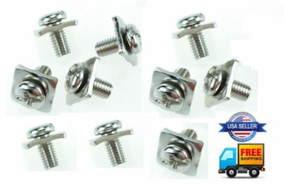 10pcs 4mm Amplifier Terminal Screws Square Washer POWER GROUND SPEAKER Amp Screw