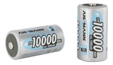 2er ANSMANN hochkapazitiver NiMH Akku Batterie LSD Mono D 10000mAh 1,2V maxE