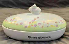 See's CANDIES Easter Candy Dish FREE SHIPN 📦  l👁️👁️k